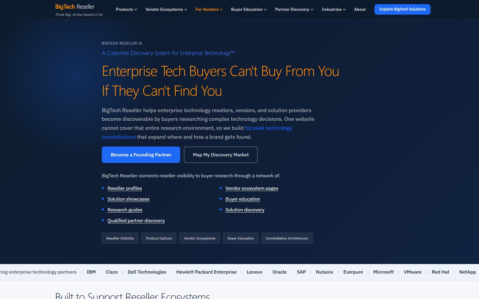 BigTechReseller.com website homepage snapshot